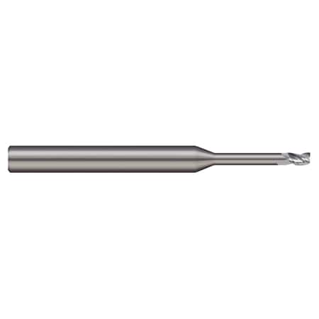 MICRO 100 End Mill, 3 Flute, Square, 0.0150" (1/64) Cutter dia, Overall Length: 1-1/2" MEF-015-100-3